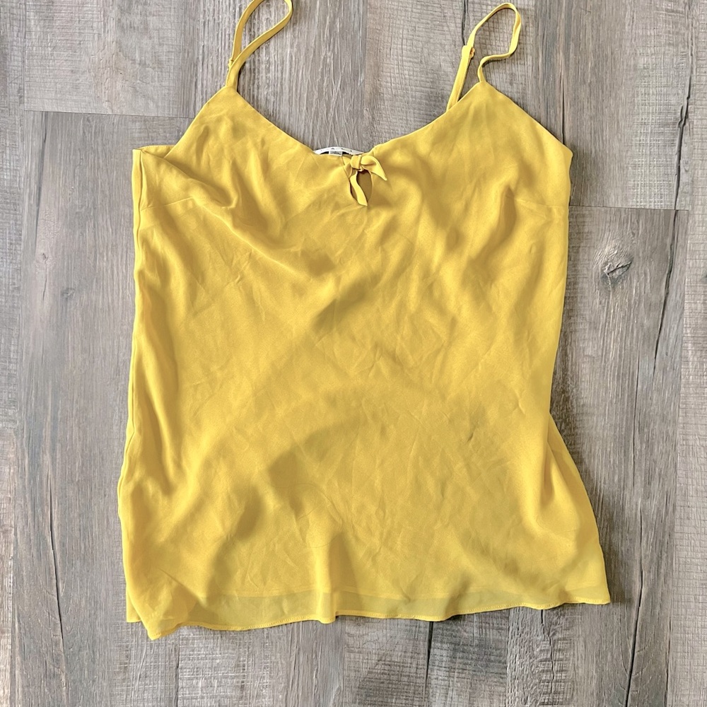 Yellow chiffon Cabi camisole